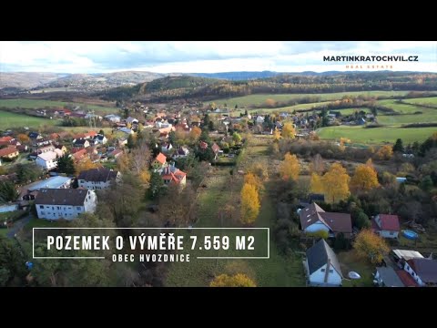 Video Pozemek 7559 m2, Hvozdnice, Praha západ