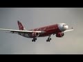AirAsia X Airbus A330-300 Crosswind Landing at Kansai
