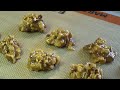 These are a lot like the Turtles chocolate candy. 1 package (14oz) caramels, about 53 of the small individually wrapped caramels. 3 tbsp of water 1 1/2 cups chopped pecans (or nuts of your choice, mixed nuts would be nice too) 1 cup crisp rice cereal (like Rice Crispies or Special K) 3 cups chocolate chips 1 1/2 tsp shortening Line two baking sheets with waxed paper, grease the paper and set aside. In a large saucepan, combine the caramels and water. Cook over medium low heat until caramels are melted and smooth. Stir in crisp rice and pecans. Stir until well coated. Drop by teaspoonfuls onto prepared pans. Refrigerate for 10 minutes or until firm Meanwhile, in a microwave, melt chocolate and shortening together and stir until smooth, add more shortening by 1/2 tsp until the chocolate is smooth and runny (if required) Dip candy into chocolate, coating all sides. Allow excess to drip off. Place on prepared pans and refrigerate until set. Store in an airtight container Music by Jason Shaw www.youtube.com Jason Shaw@audionautix.com