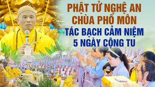 PHẬT TỬ Ở TỈNH NGHỆ AN CHÙA PHỔ MÔN TÁC BẠCH CẢM NIỆM NĂM NGÀY CỘNG TU