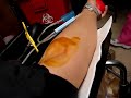 giving blood at the Red Cross in Van Nuys, CA