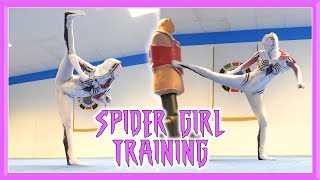 Spider Girl Training  Taekwondo Kicks & Tricks