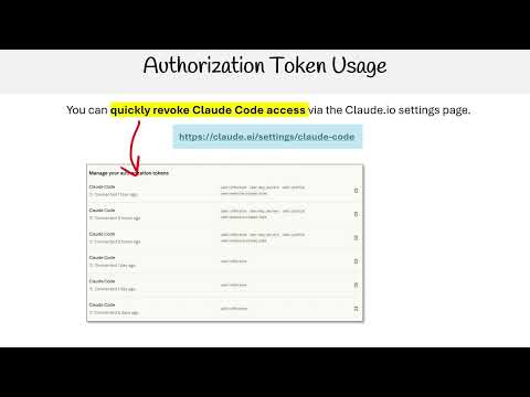 Claude Code Essentials - Authorization Token Usage