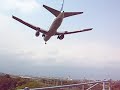 高知空港に飛行機着陸（高知龍馬空港）