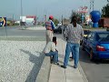 A turbocharged Lada in the parking lot of Praktiker