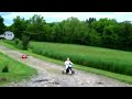 Click here to watch this video Face plant chasing a tethered dirt bike