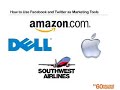 How to Use Facebook and Twitter as Marketing Tools.