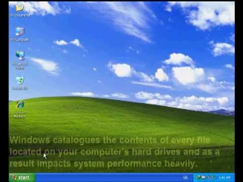 how to rebuild index in windows xp