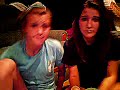 my sister kaelin and zoe!!! brown hair is sis and blue shirt is zoe