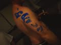 a funny vid o my big m8 who wanted a tatoo at a party n got 1 ......however we were all outa indian ink so we painted him instead lol he then shared his new body art with every 1 elae lol
