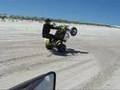 Wheelies On The Beach LTR & TRX 450!