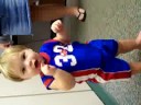Cayden walking to Nana Lisa