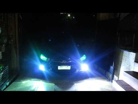 Hyundai Accent 2011 8000k HID fog lights/ all weather headlights installation