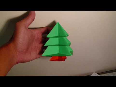 how to origami christmas tree