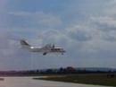 ATR42 CSA landing at LKTB RWY28
