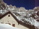Malga Grantagar con la neve.Panorama.Friuli