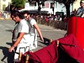 Quàdrigues romanes tirades per persones a Guissona