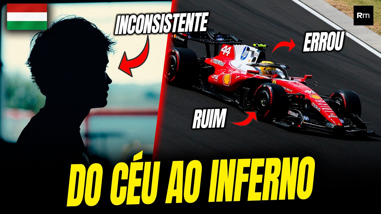 A C4GADA MONUMENTAL DA FERRARI NA HUNGRIA: ERROS, PNEUS, LARGADA, ULTRAPASSAGEM EM PISTA, VSC