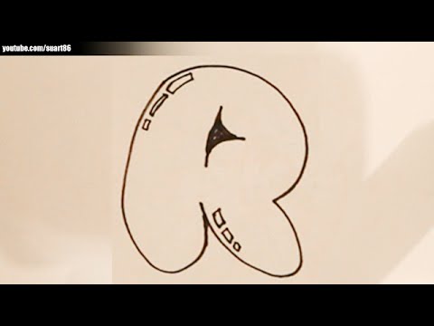how to draw a capital g in bubble letters