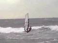Windsurf con poniente en Castelldefels, Barcelona, Spain