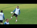 Sander Puri warm-up in interval (07.06.2013 - Estonia vs. Trinidad & Tobago 1-0)