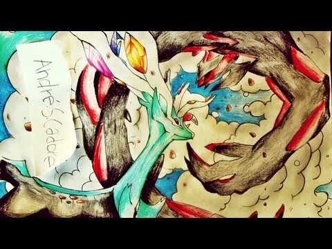 how to draw xerneas and yveltal