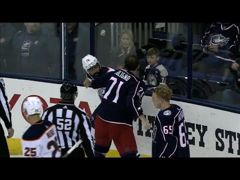 Video: Oilers' Khaira goes toe-to-toe with Blue Jackets' Foligno in spirited tilt