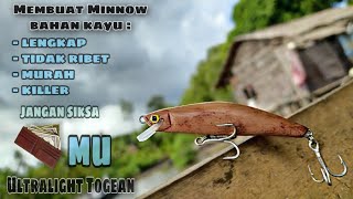 Cara membuat umpan casting (minnow) dari kayu pali