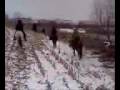 Riding on a winter day in Iowa