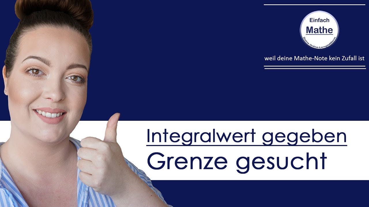 Integralwert gegeben , Grenze gesucht (b gesucht) by einfach mathe!