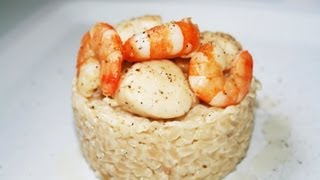 Risotto Champagne, Noix De St Jacques,crevettes