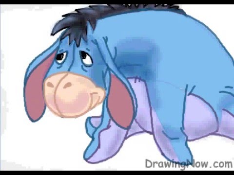 how to draw eeyore's face