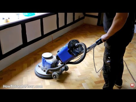 how to sand a floor with a belt sander