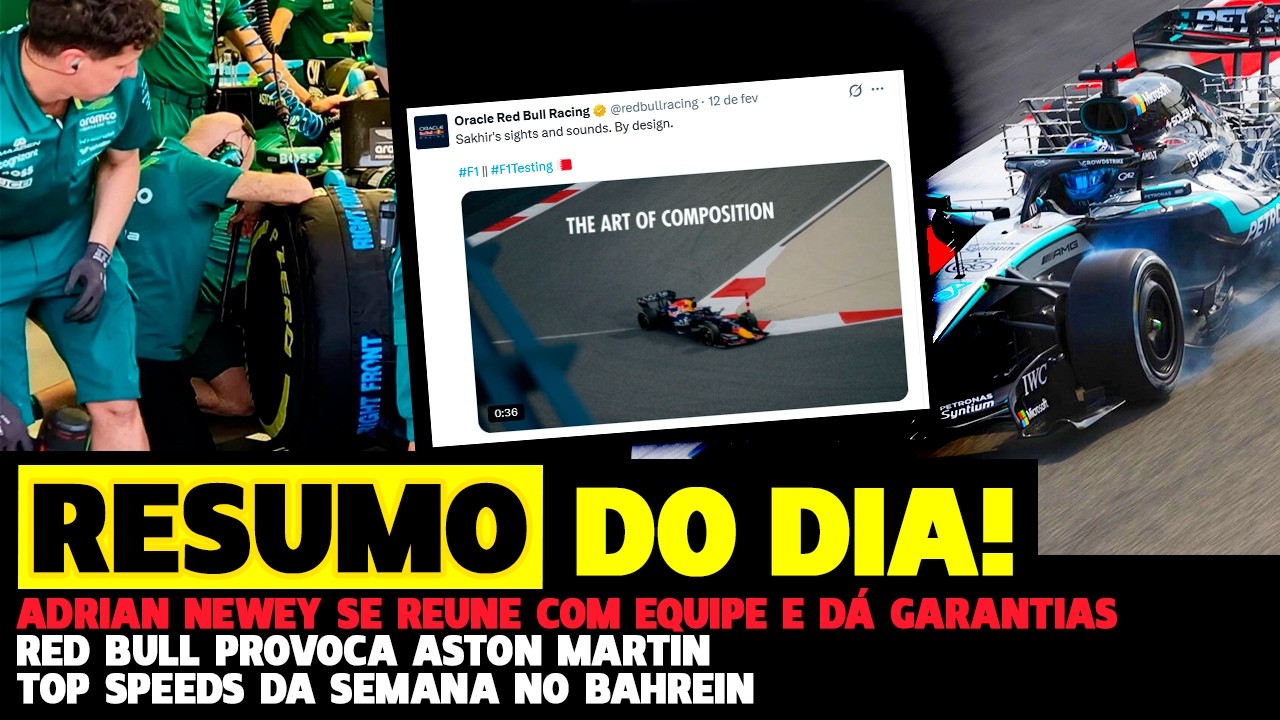 🚨NEWEY DÁ GARANTIA, RED BULL PROVOCA, MERCEDES TRANQUILA E TOP SPEED'S | FÓRMULA 1 | GP EM CASA