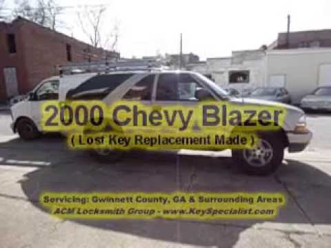 Atlanta GA: 2000 Chevy Blazer – Lost Key Replacement!