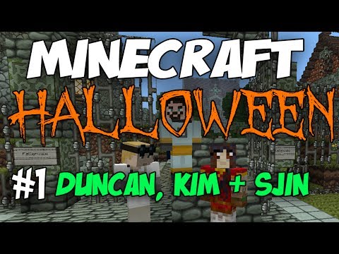 MINECRAFT HALLOWEEN - Aevium's Manor with Duncan, Kim & Sjin - #1 - Yogscast Down