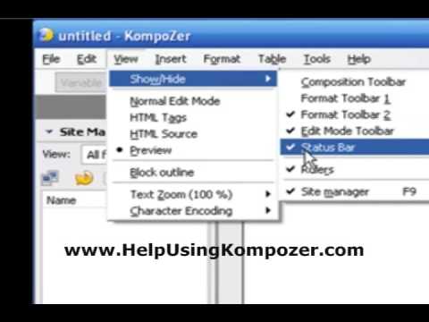 Using Kompozer The Best Free WYSIWYG Editor