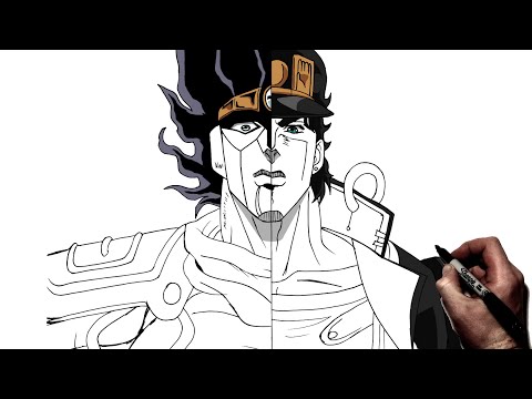 video-linktoworks-How To Draw Jotaro/Star Platinum | Step By Step |...