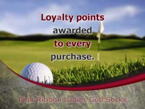 Pink Ribbon Ladies Golf Socks