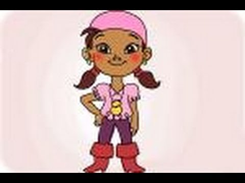 how to draw izzy from jake and the neverland pirates
