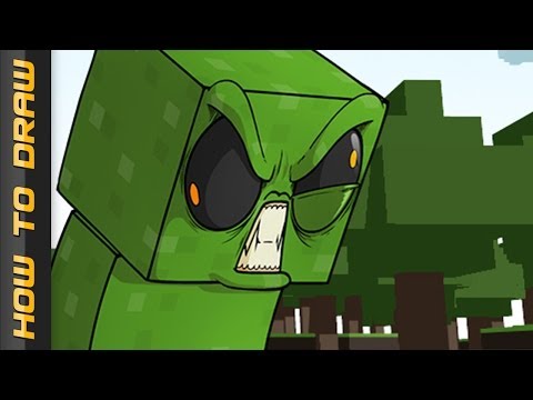 how to draw creeper