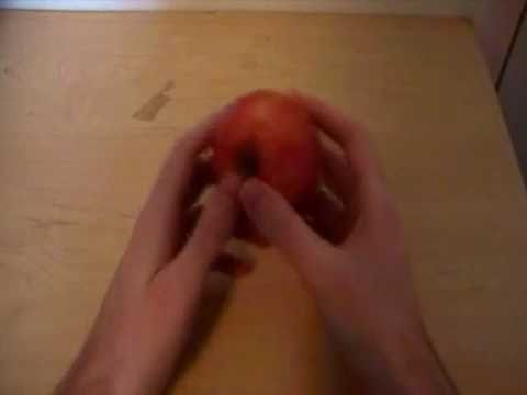 how to break an apple in half