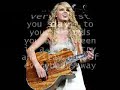 taylor swift fifteen with 8 lyrics