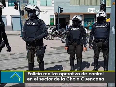 Policía realiza operativo de control en el sector de la Chola Cuencana