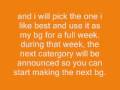 BG OF THE WEEK ANNOUNCEMENT!!!