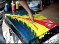 Red Flower Finger Painting