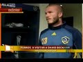 david beckham recibi� la visita de tom cruise con quien coment� su partido de futbol