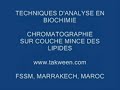 chromatographie sur couche mince (CCM) des lipides