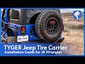 video thumbnail: Tire Carrier Kit Fit 2007-2018 Wrangler JK (NOT JL) TG-TR8J84078-csBwgnLNdsI