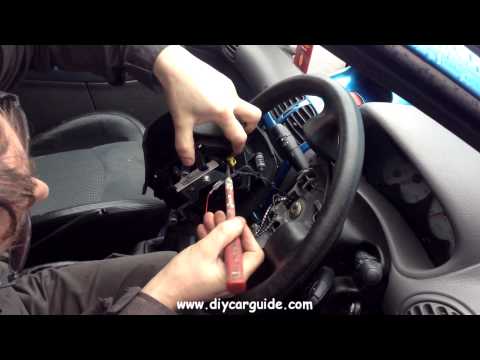 Peugot 206 Drivers Airbag (from steering wheel) Removal